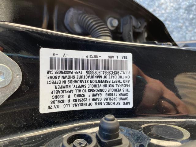 19XFC2F84LE023335 - 2020 HONDA CIVIC SPORT 黑色 照片 10