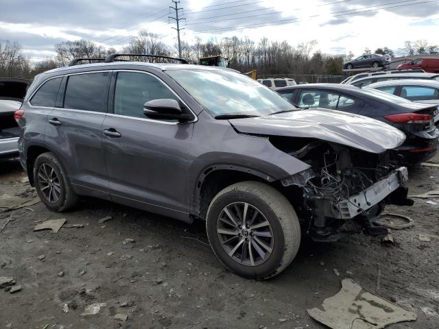 5TDJZRFH9JS830390 - 2018 TOYOTA HIGHLANDER SE GRAY photo 4