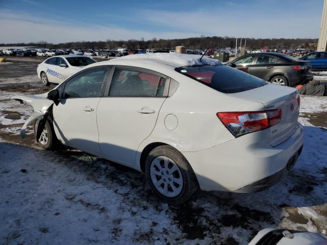 KNADM4A30E6324914 - 2014 KIA RIO LX WHITE photo 2