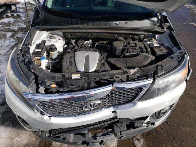 5XYKUDA22BG035754 - 2011 KIA SORENTO EX SILVER photo 12