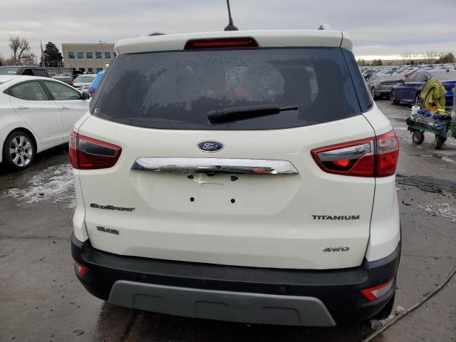 MAJ6S3KL5KC256896 - 2019 FORD ECOSPORT TITANIUM WHITE photo 6