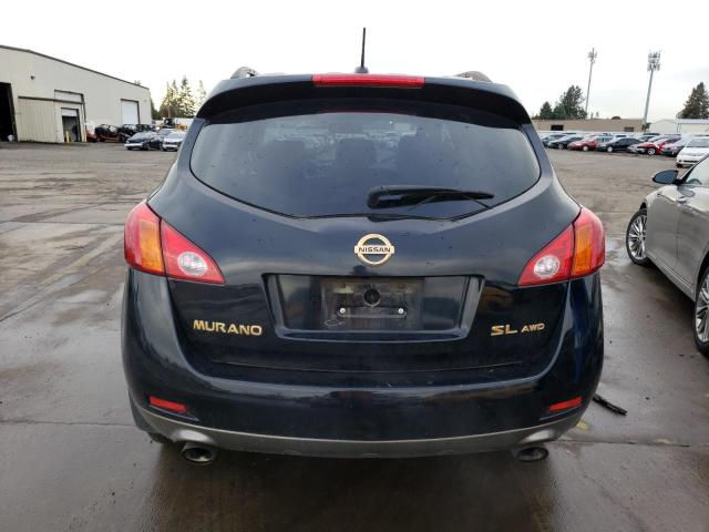 JN8AZ18W89W130289 - 2009 NISSAN MURANO S BLACK photo 6