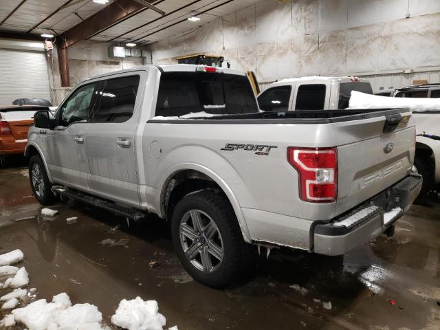 1FTEW1E49KKC58613 - 2019 FORD F150 SUPERCREW SILVER photo 2