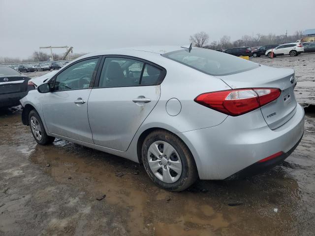 KNAFK4A68F5375836 - 2015 KIA FORTE LX SILVER photo 2