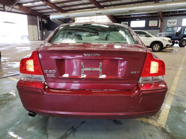 YV1RS592852449791 - 2005 VOLVO S60 2.5T MAROON photo 6