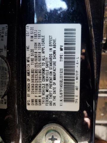 5J6TF1H55EL001520 - 2014 HONDA CROSSTOUR EXL Schwarz Foto 12