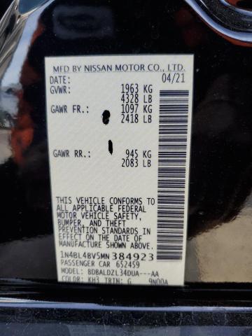 1N4BL4BV5MN384923 - 2021 NISSAN ALTIMA S BLACK photo 13