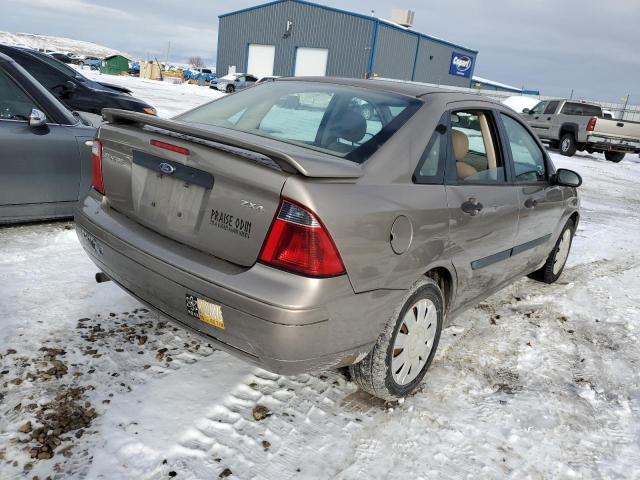 1FAFP34N35W242336 - 2005 FORD FOCUS ZX4 BEIGE photo 3