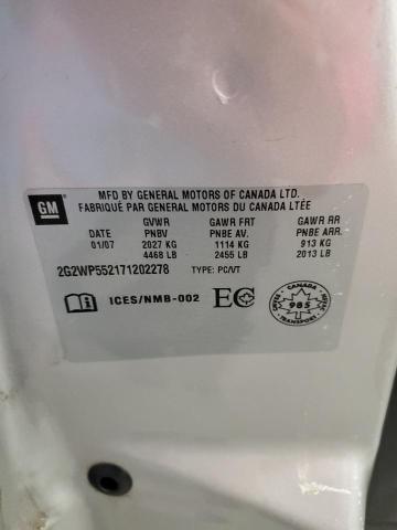 2G2WP552171202278 - 2007 PONTIAC GRAND PRIX 银色 照片 12