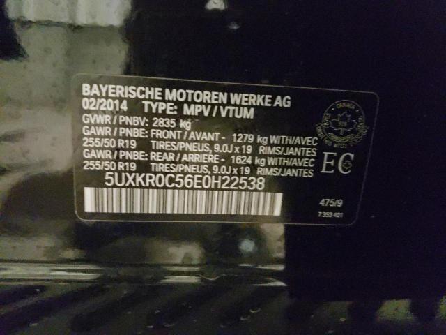 5UXKR0C56E0H22538 - 2014 BMW X5 XDRIVE35I BLACK photo 12