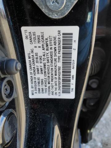 2HGFB2F59FH537992 - 2015 HONDA CIVIC LX BLACK photo 12