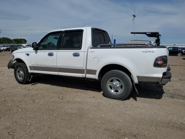 1FTRW08L01KA53159 - 2001 FORD F150 SUPERCREW WHITE photo 2