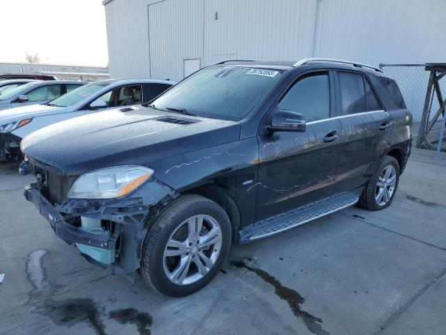 4JGDA5HB2CA033657 - 2012 MERCEDES-BENZ ML 350 4MATIC BLACK photo 1