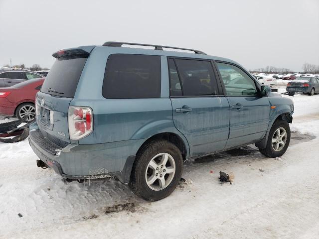 5FNYF18666B019209 - 2006 HONDA PILOT EX BLUE photo 3