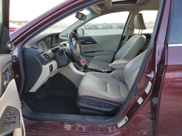 1HGCR3F81DA042454 - 2013 HONDA ACCORD EXL BURGUNDY photo 7