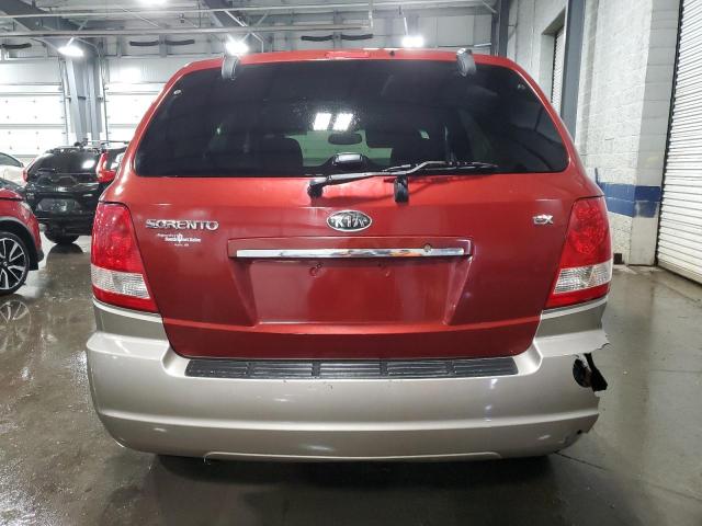 KNDJC733265580390 - 2006 KIA SORENTO EX RED photo 6