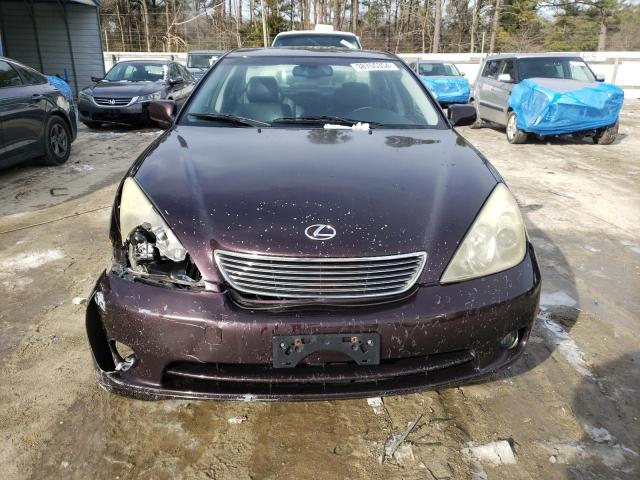 JTHBA30G855066924 - 2005 LEXUS ES 330 BURGUNDY photo 5