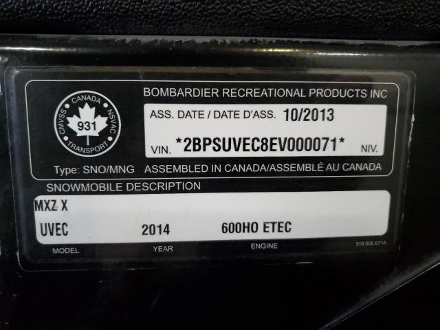 2BPSUVEC8EV000071 - 2014 SKI DOO 600 YELLOW photo 10