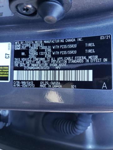 2T2HGMDA4MC065059 - 2021 LEXUS RX 450H GRAY photo 13