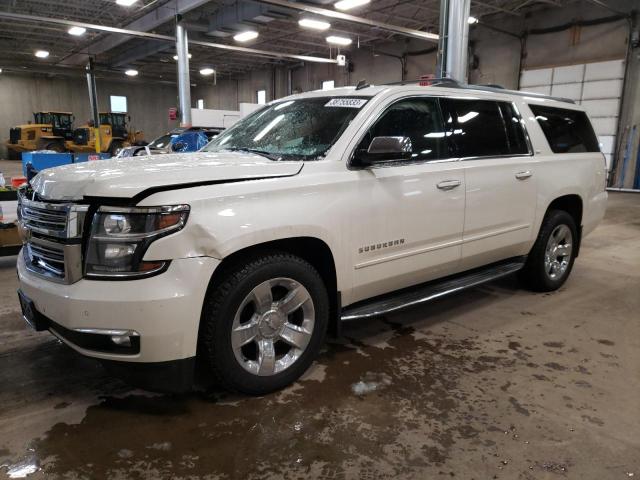 1GNSKKKC7FR234864 - 2015 CHEVROLET SUBURBAN K1500 LTZ WHITE photo 1