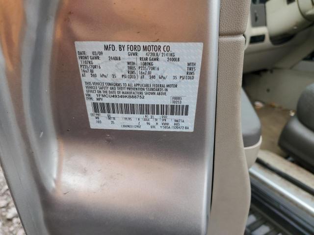 1FMCU49349KB88752 - 2009 FORD ESCAPE HYBRID SILVER photo 13