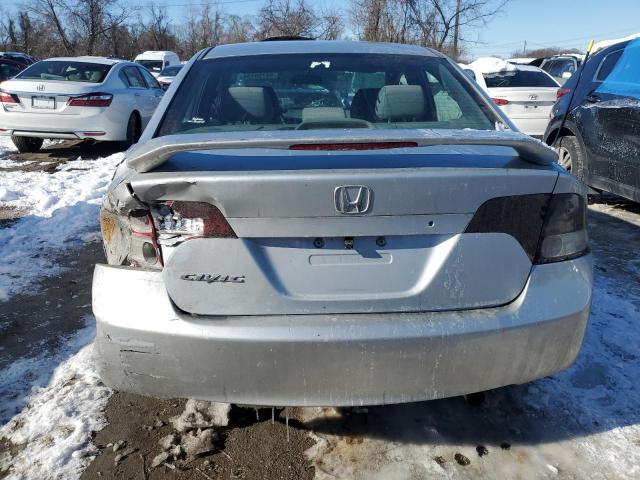 2HGFA16517H311525 - 2007 HONDA CIVIC LX SILVER photo 6