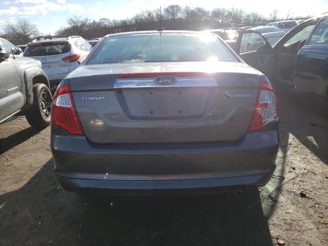 3FADP0L36AR430352 - 2010 FORD FUSION HYBRID GRAY photo 6