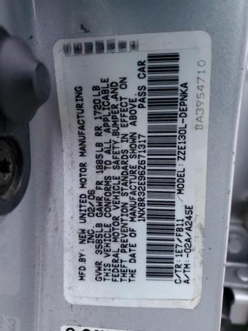 1NXBR32E96Z671317 - 2006 TOYOTA COROLLA CE SILVER photo 12