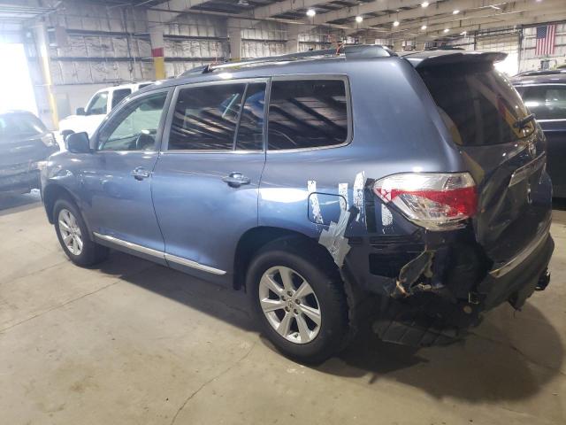 5TDBK3EH0CS139968 - 2012 TOYOTA HIGHLANDER BASE Bleu photo 2