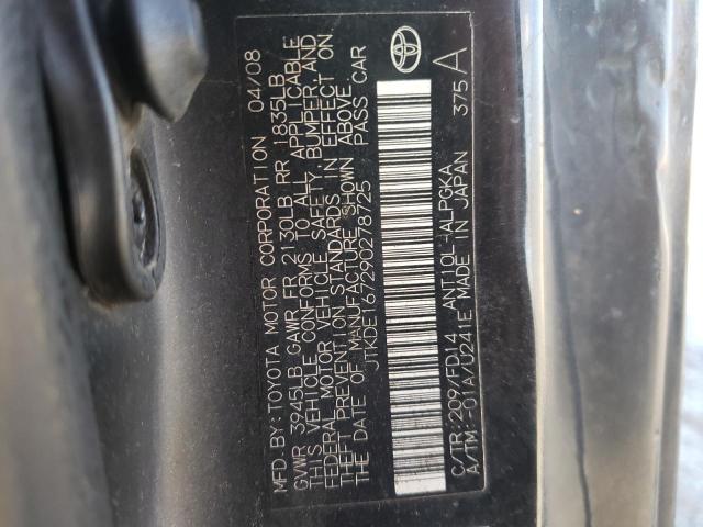 JTKDE167290278725 - 2009 TOYOTA SCION TC 黑色 照片 12