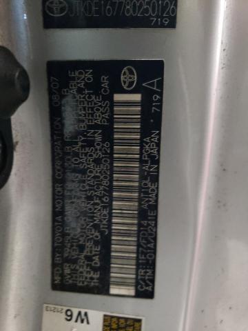 JTKDE167780250126 - 2008 TOYOTA SCION TC 银色 照片 13