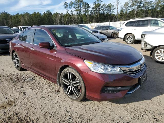 1HGCR2F51HA102013 - 2017 HONDA ACCORD SPORT BURGUNDY photo 4