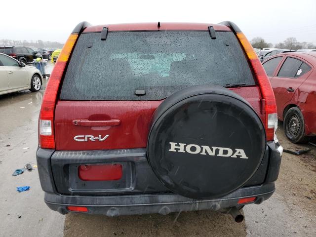 SHSRD78804U238509 - 2004 HONDA CR-V EX BURGUNDY photo 6