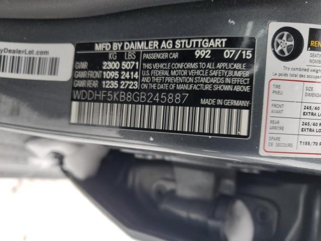 WDDHF5KB8GB245887 - 2016 MERCEDES-BENZ E 350 GRAY photo 12