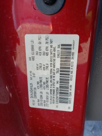 3D3KS29A77G829560 - 2007 DODGE RAM 2500 RED photo 12