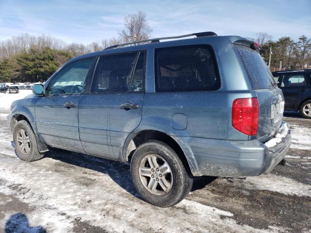 2HKYF184X5H517055 - 2005 HONDA PILOT EX BLUE photo 2