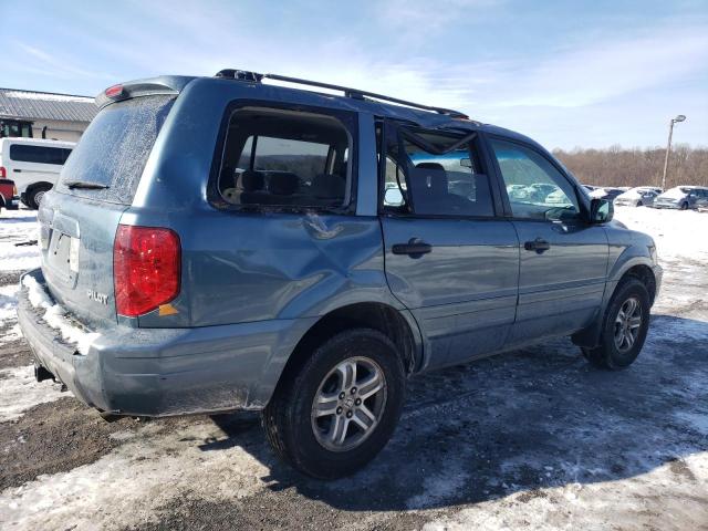 2HKYF184X5H517055 - 2005 HONDA PILOT EX BLUE photo 3