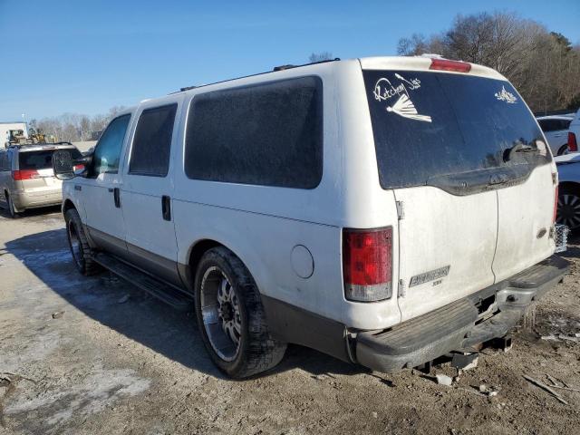 1FMNU40P63EC54474 - 2003 FORD EXCURSION XLT WHITE photo 2