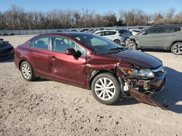 19XFB2F92CE041652 - 2012 HONDA CIVIC EXL MAROON photo 4