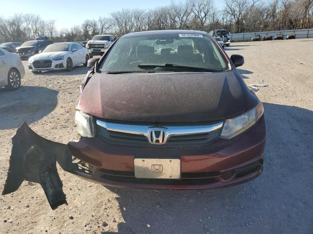 19XFB2F92CE041652 - 2012 HONDA CIVIC EXL MAROON photo 5