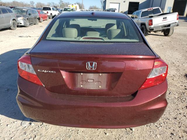 19XFB2F92CE041652 - 2012 HONDA CIVIC EXL MAROON photo 6