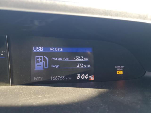 19XFB2F92CE041652 - 2012 HONDA CIVIC EXL მუქწითელი ფოტო 9