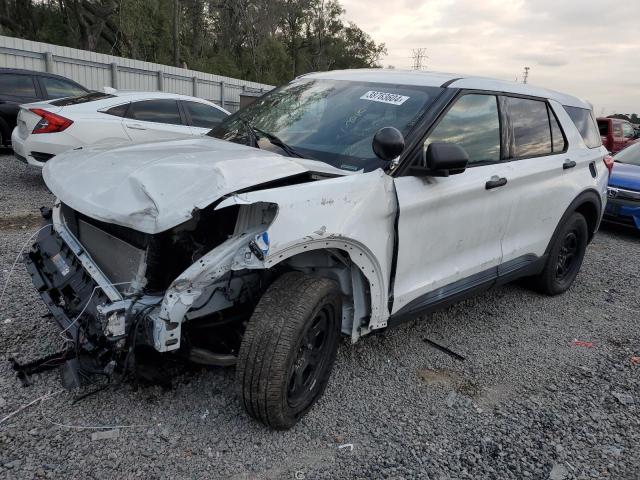 1FM5K8AB5MGA43448 - 2021 FORD EXPLORER POLICE INTERCEPTOR Weiß Foto 1