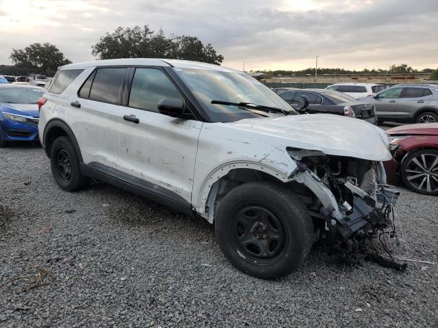 1FM5K8AB5MGA43448 - 2021 FORD EXPLORER POLICE INTERCEPTOR WHITE photo 4