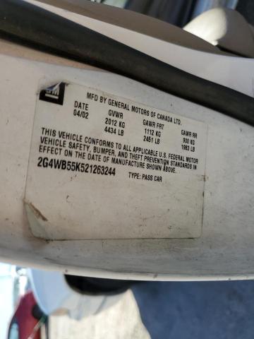 2G4WB55K521263244 - 2002 BUICK REGAL LS 白色 照片 12