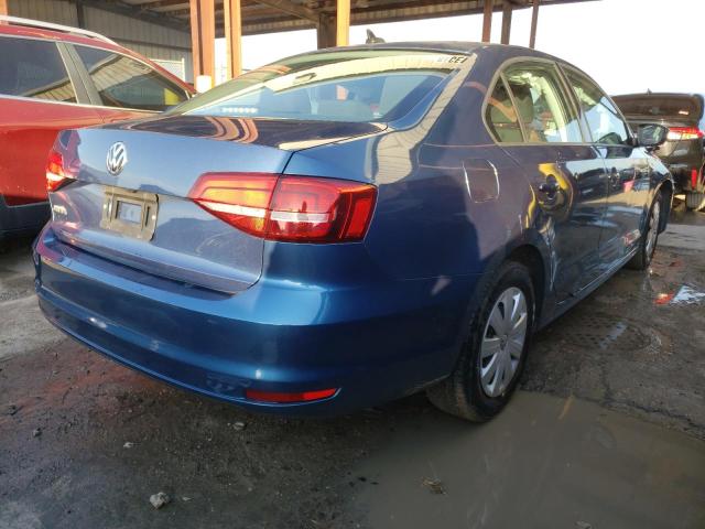 3VW2K7AJ4FM349099 - 2015 VOLKSWAGEN JETTA BASE BLUE photo 3