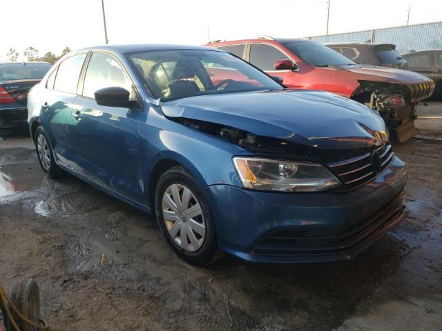 3VW2K7AJ4FM349099 - 2015 VOLKSWAGEN JETTA BASE BLUE photo 4