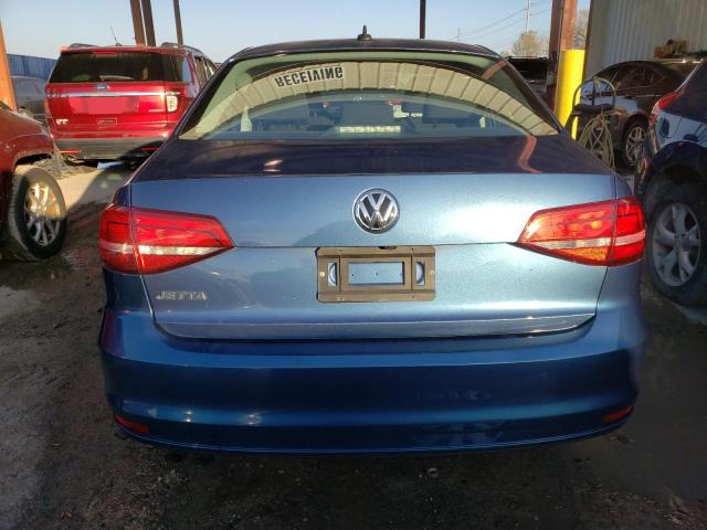 3VW2K7AJ4FM349099 - 2015 VOLKSWAGEN JETTA BASE BLUE photo 6
