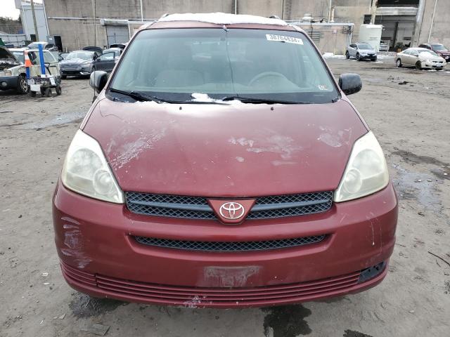 5TDZA23C05S374103 - 2005 TOYOTA SIENNA CE MAROON photo 5