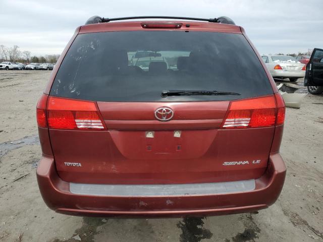 5TDZA23C05S374103 - 2005 TOYOTA SIENNA CE MAROON photo 6